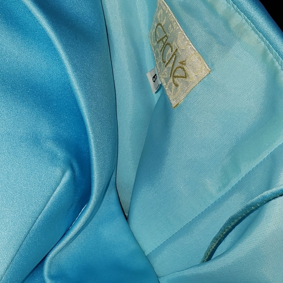 Cache Gown Blue Spaghetti Strap Style Gown SIZE 6 - Picture 7 of 8